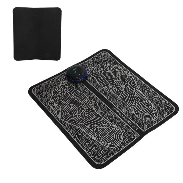 EMS Foot Massager Mat Electric USB Charging Smart Display Tens Acupuncture Feet Cushion Blood Circulation Pad Health Care Home (Without Box)